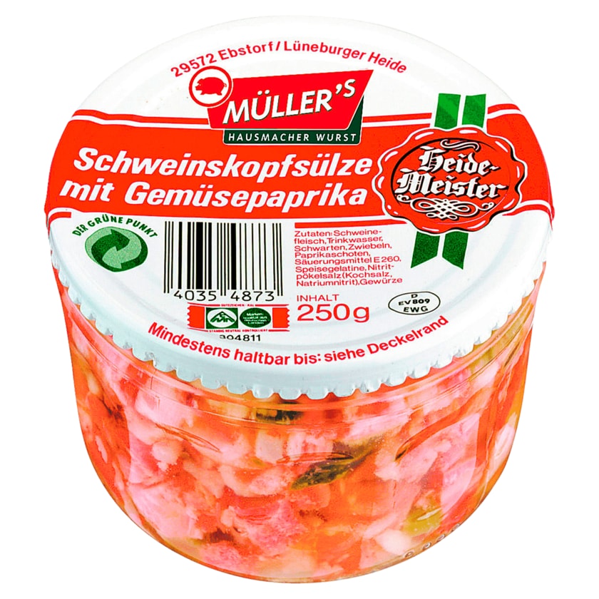 Müller's Schweinskopfsülze mit Gemüsepaprika 250g
